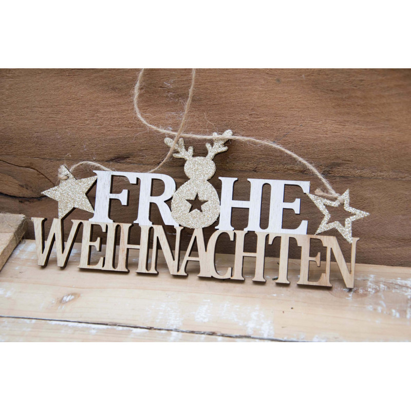 Frohe Weihnachten Schild