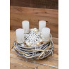 Adventskranz Schneeflocke