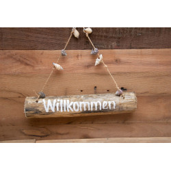 Willkommen Holzstück