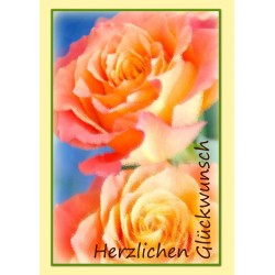 Glückwunsch orange Rose