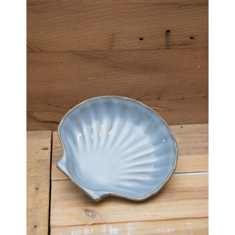 Muschelschale blau-grau