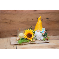 Teelicht Wichtel Sonnenblume