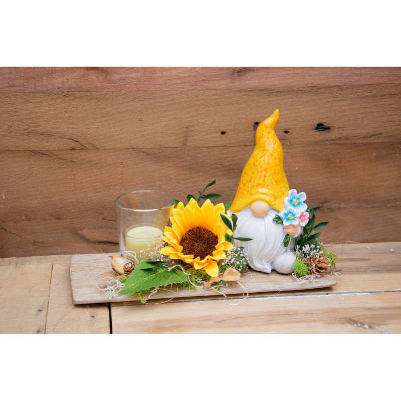 Teelicht Wichtel Sonnenblume