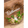 Türdeko Weidenherz mit Schutzengel