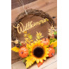 Türkranz Sonnenblume und Kürbisse
