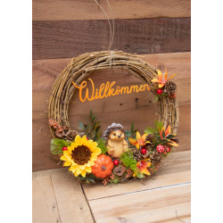 Türkranz Igel und Sonnenblume