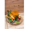 Windlicht Orange Sonnenblume