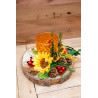 Windlicht Orange Sonnenblume