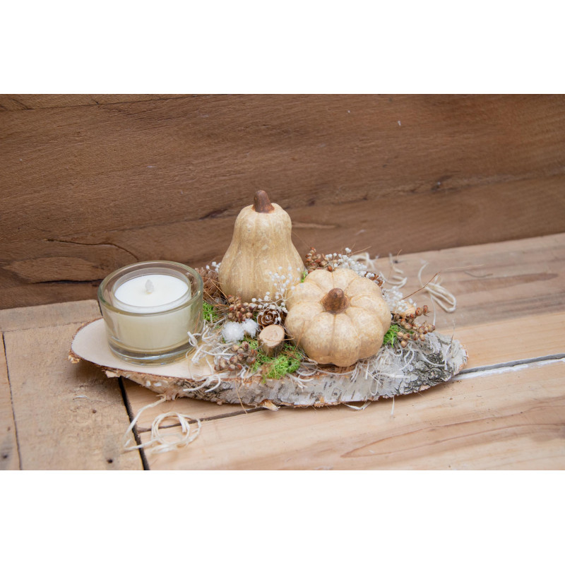 Teelicht Kürbisse creme