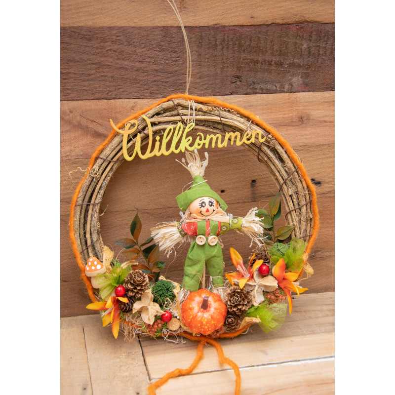 Türkranz Vogelscheuche grün