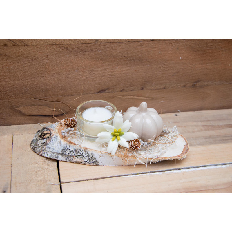 Teelicht Kürbis creme