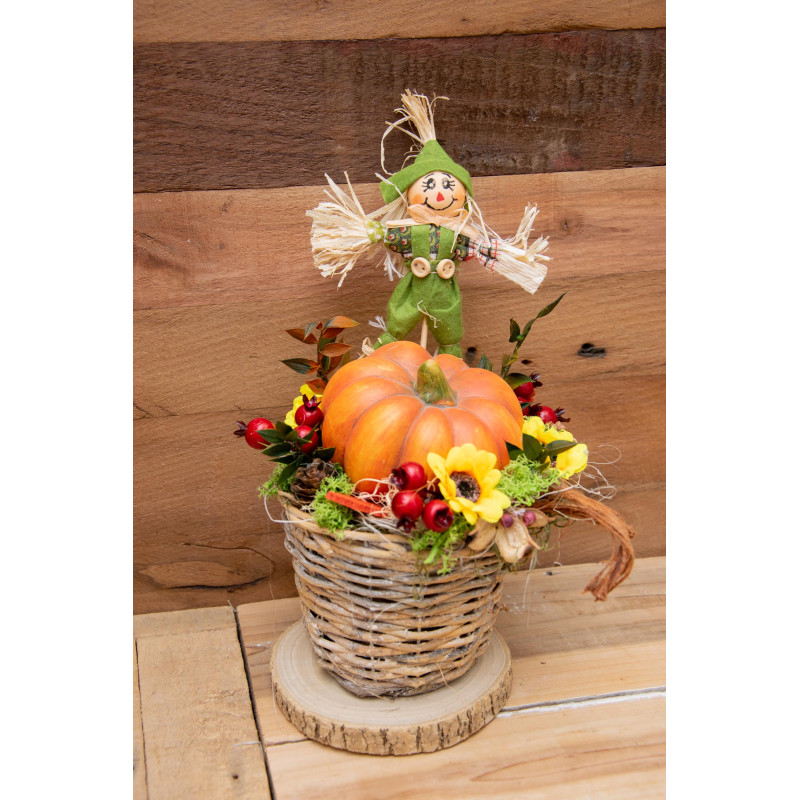Herbstkörbli Kürbis & Vogelscheuche