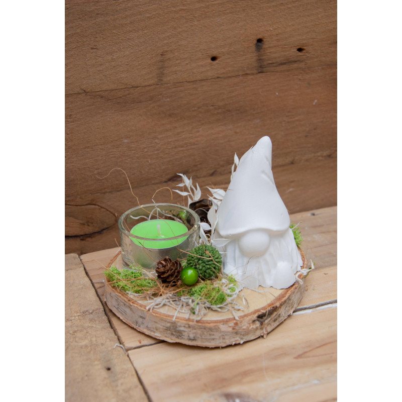 Teelicht weisser Wichtel