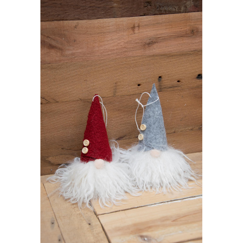 Wichtel Anhänger rot oder grau