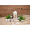 Adventsgesteck Tannenzweige & Birkenholz