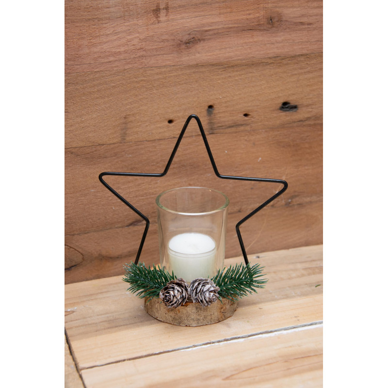 Windlicht Stern