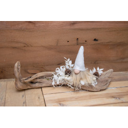 Schwemmholz Wichtel weiss