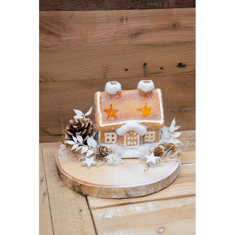 Winterdeko Lebkuchenhaus