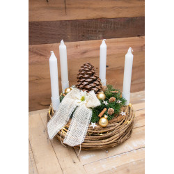 Adventskranz grosser Zapfen LED