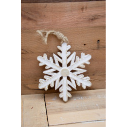 Schneeflocke aus Holz