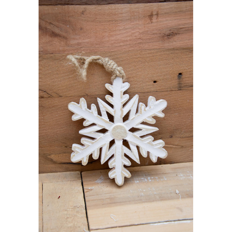 Schneeflocke aus Holz