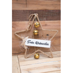 Stern Frohe Weihnachten mit Glocken