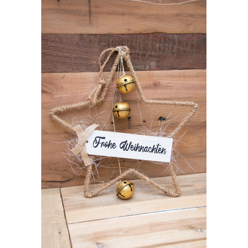 Stern Frohe Weihnachten mit Glocken