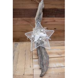 Türdeko Schwemmholz Stern mit Engelsflügel