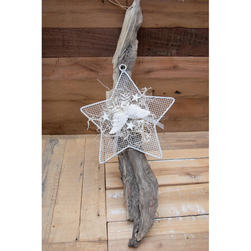 Türdeko Schwemmholz Stern mit Engelsflügel