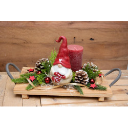 Wichtel Tablett mit Kerze