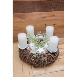 Adventskranz weiss-mint