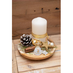 Kerzentablett mit Engel