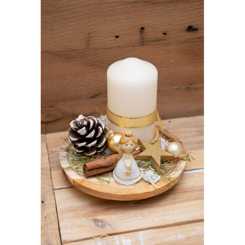 Kerzentablett mit Engel