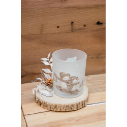 Windlicht Schneemann