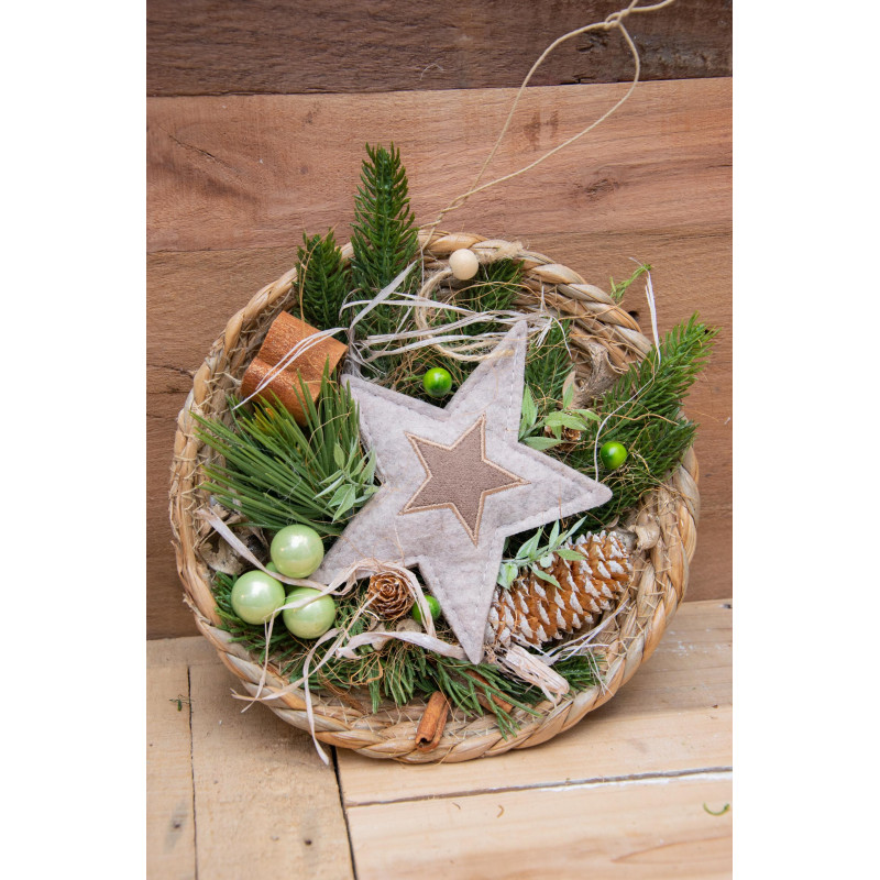 Türdeko Seegrasteller Filzstern