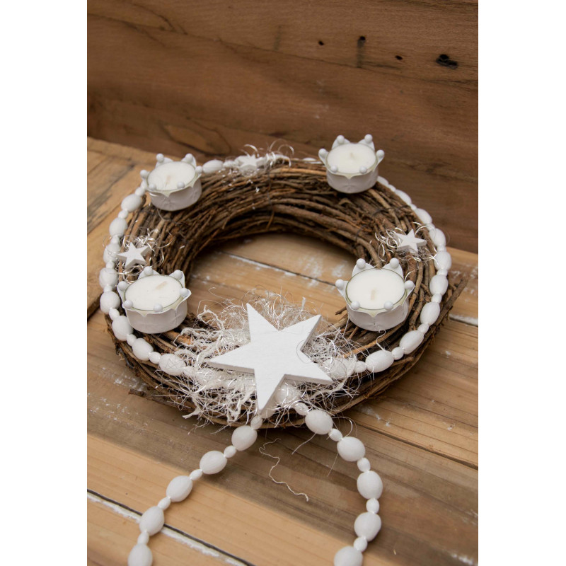 Adventskranz Kronenteelichter