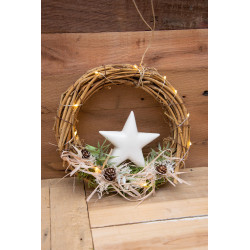 Türkranz Stern und LED