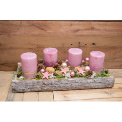 Adventsgesteck Box rosa