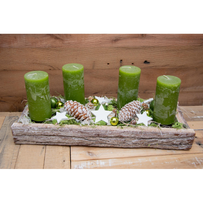 Adventsgesteck grün natur
