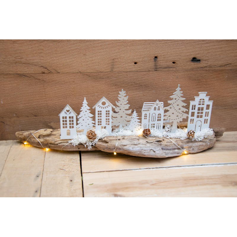 Schwemmholz Winterlandschaft LED