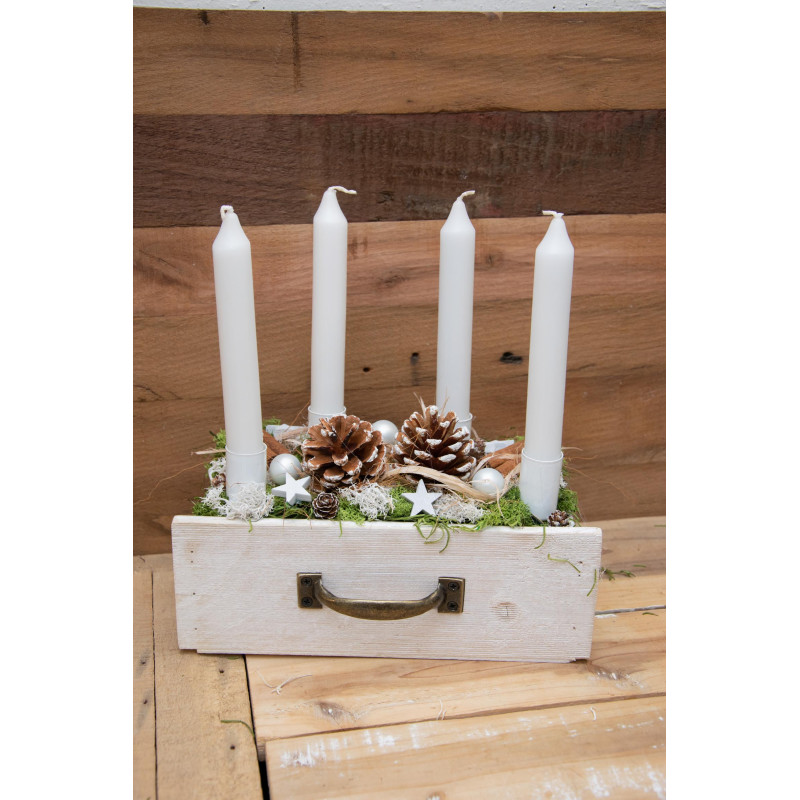 Adventsgesteck Schublade