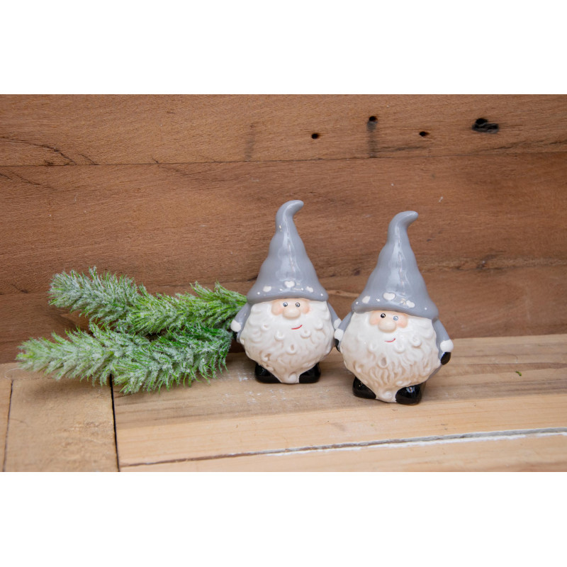 Wichtel Keramik grau