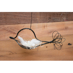 Vogel aus Draht Anhänger - 3 Farben zur Wahl