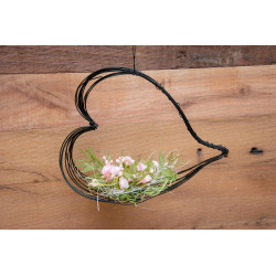 Drahtherz - Hänger verziert, 3 Farben zur Wahl