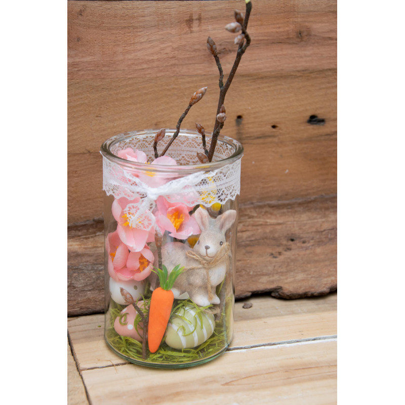 Osterdeko im Glas
