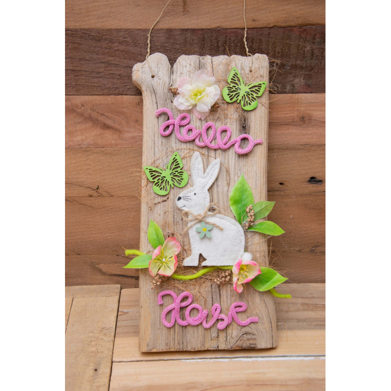 Hallo Hase Hängedeko Schwemmholz