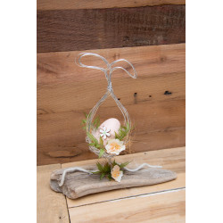 Tischdeko Schwemmholz-Ohren-Ei Osterdeko