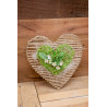 Türdeko mit Drahtherz grün
