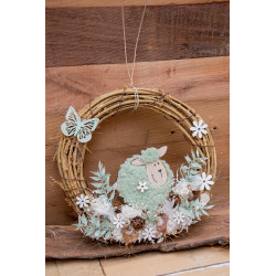 Türkranz Schaf mintgrün