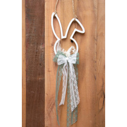 Hasensilhouette garniert